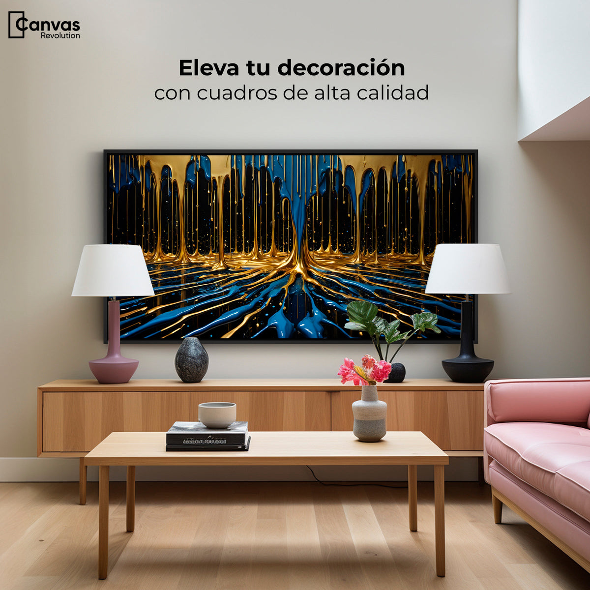 Cuadros Decorativos Canvas Revolution | Simetria Liquida | Montaje2
