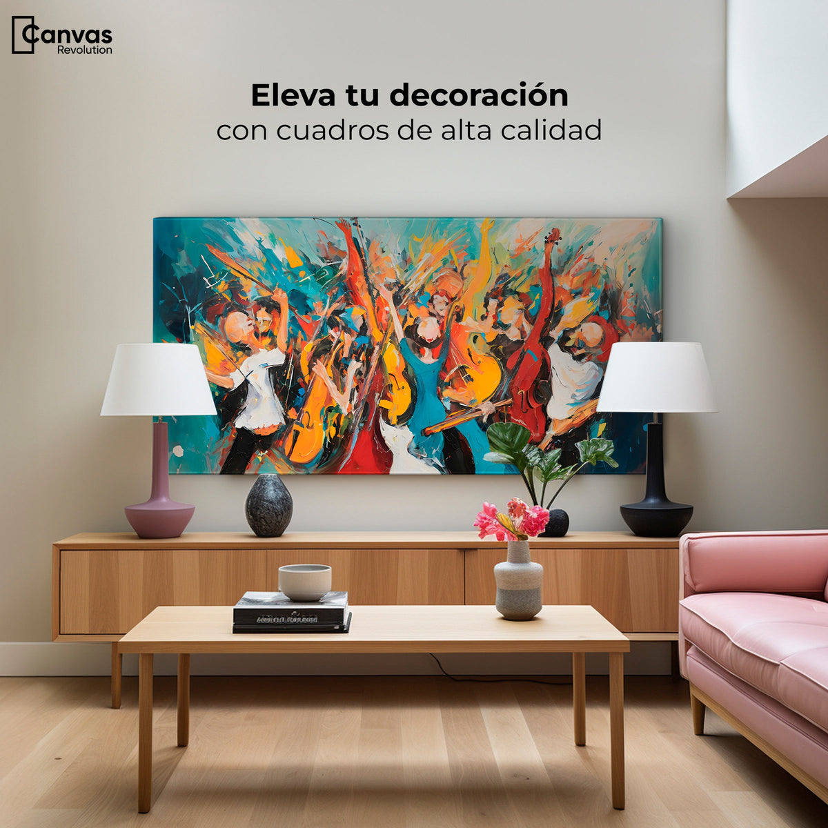 Cuadros Decorativos Canvas Revolution | Sinfonia Vibrante | Montaje2