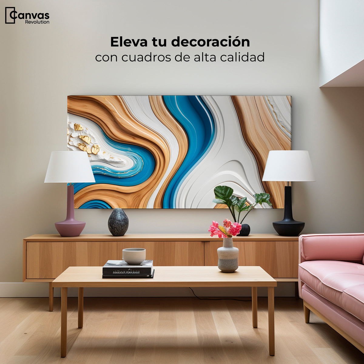 Cuadros Decorativos Canvas Revolution | Texturas Naturales | Montaje2