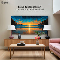 Cuadros Decorativos Canvas Revolution | Tranquilidad Dorada | Montaje2