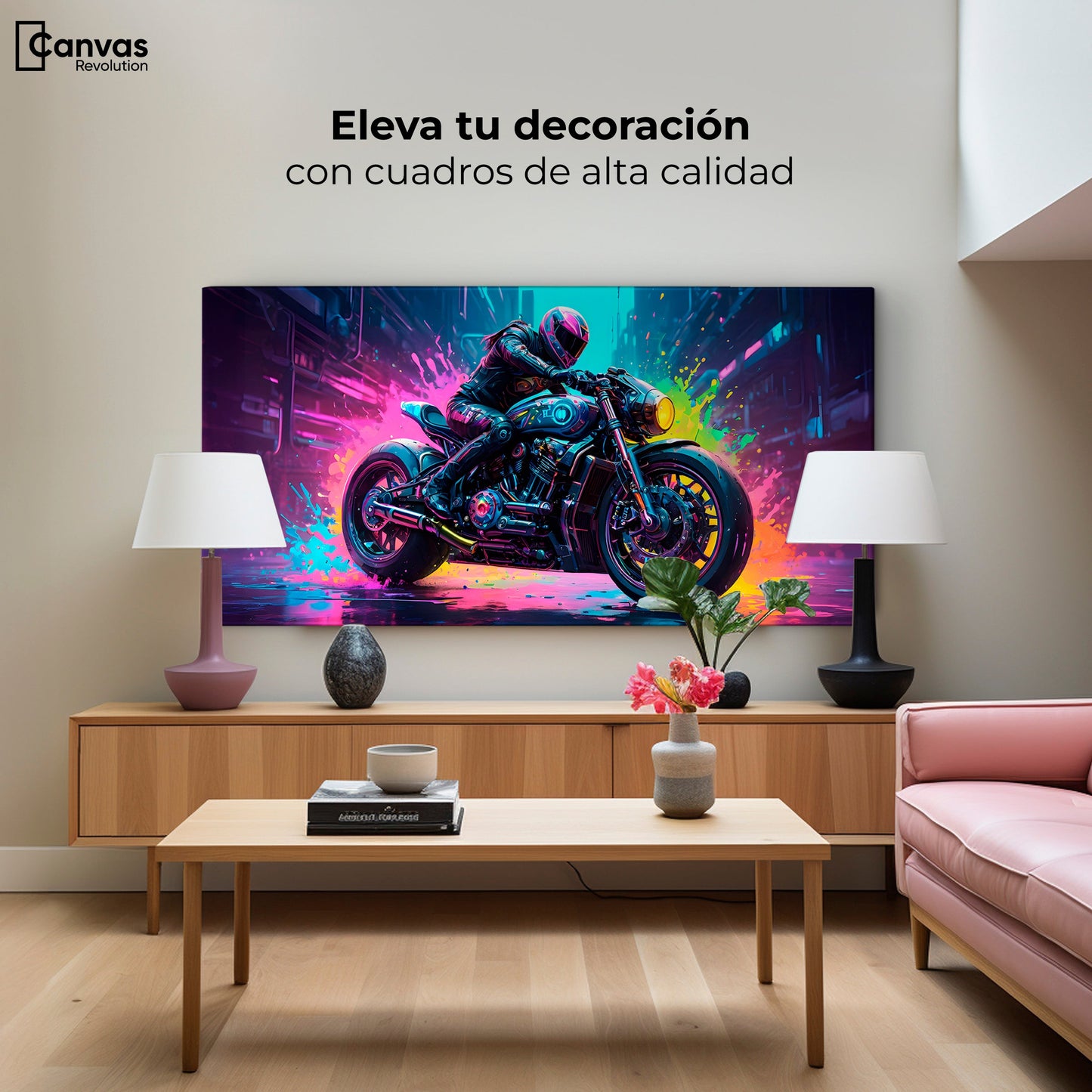 Cuadros Decorativos Canvas Revolution | Velocidad Luminosa | Montaje2