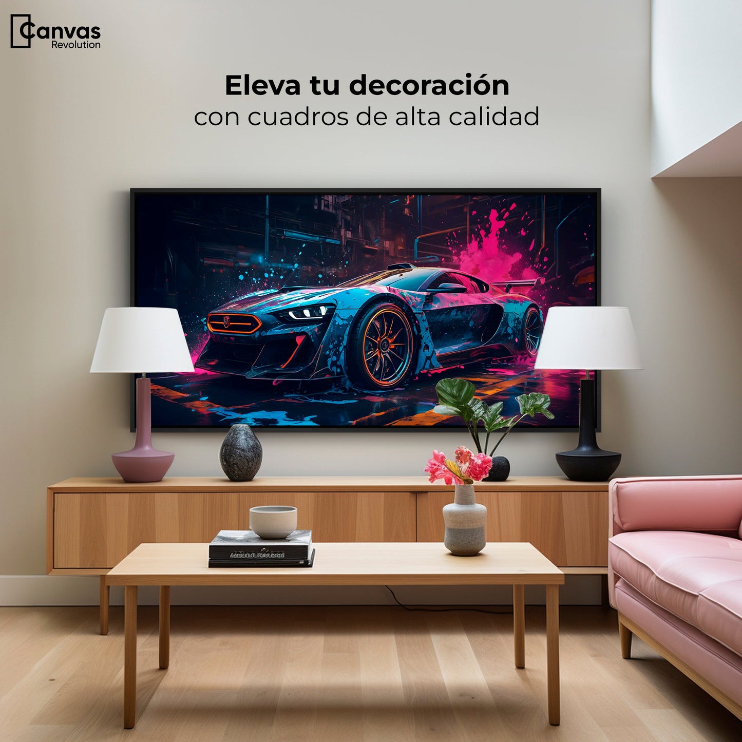 Cuadros Decorativos Canvas Revolution | Velocidad Vibrante | Montaje2