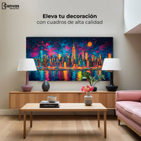 Cuadros Decorativos Canvas Revolution | Vibrancia Nocturna | Montaje2