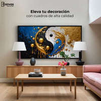 Cuadros Decorativos Canvas Revolution | Yin Yang Dorado | Montaje2