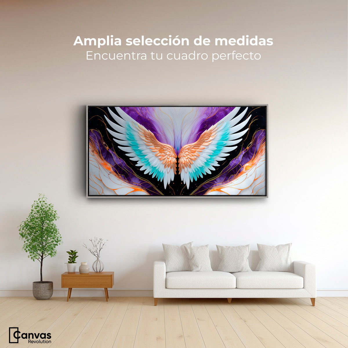 Cuadros Decorativos Canvas Revolution | Alas Angel Alma | Montaje3