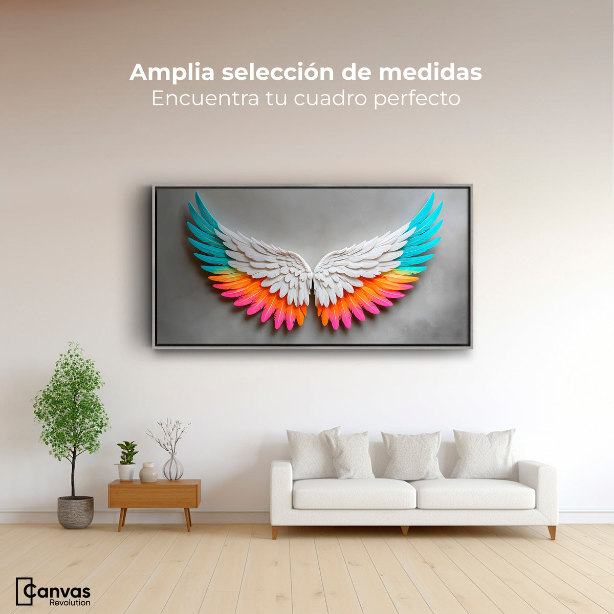 Cuadros Decorativos Canvas Revolution | Alas Angel Armonia | Montaje3