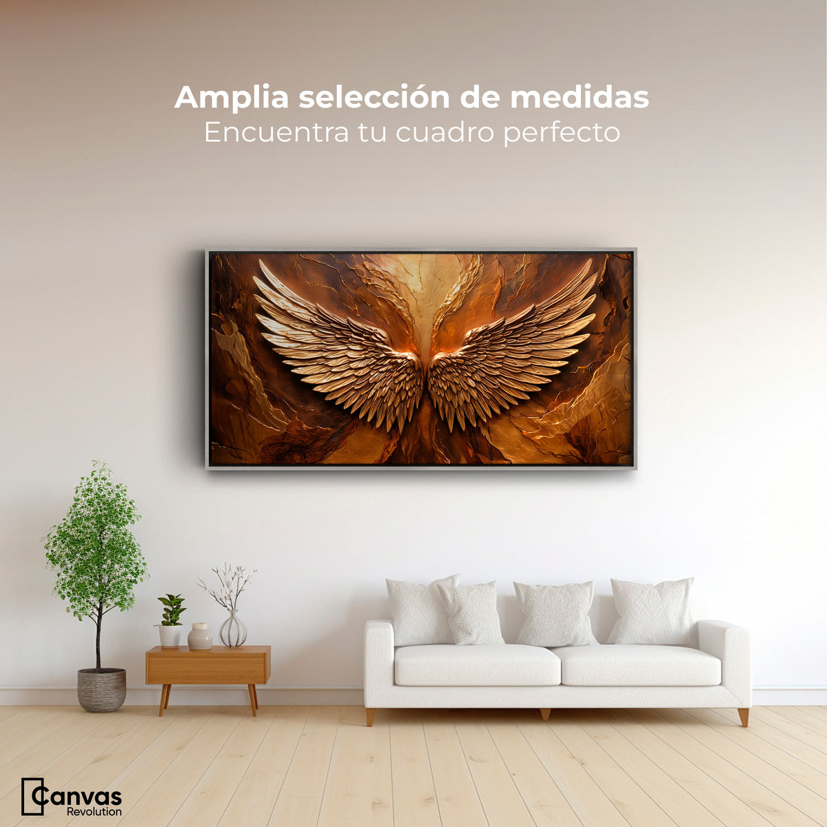 Cuadros Decorativos Canvas Revolution | Alas Angel Divino | Montaje3