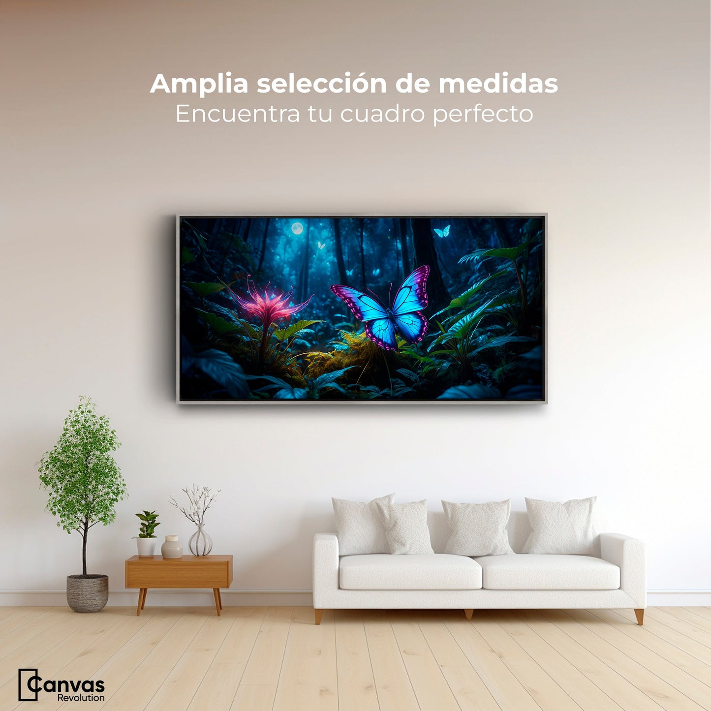 Cuadros Decorativos Canvas Revolution | Alas Brillantes | Montaje3