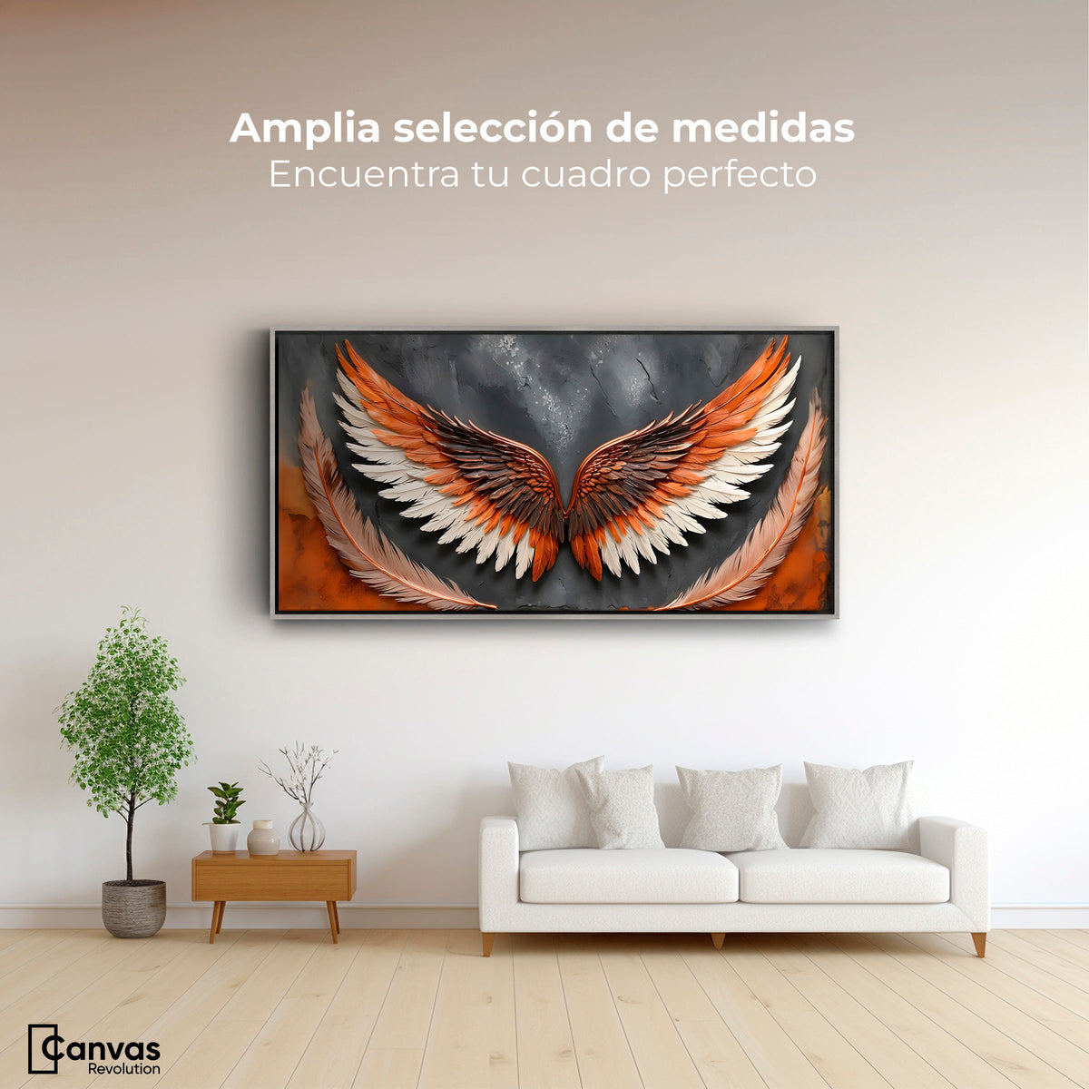 Cuadros Decorativos Canvas Revolution | Angel Luz Divina | Montaje3