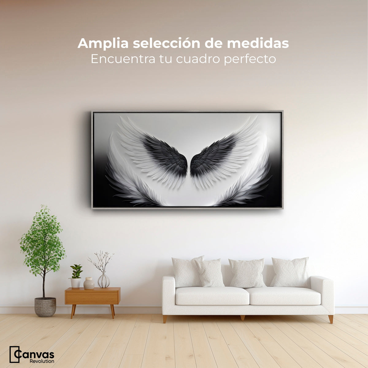 Cuadros Decorativos Canvas Revolution | Angel Vuelo Sagrado | Montaje3