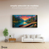 Cuadros Decorativos Canvas Revolution | Atardecer Brillante | Montaje3