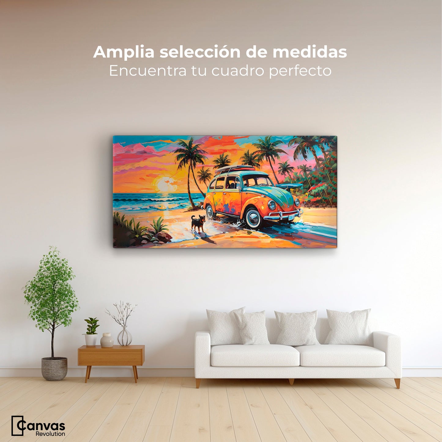 Cuadros Decorativos Canvas Revolution | Atardecer Fiel | Montaje3