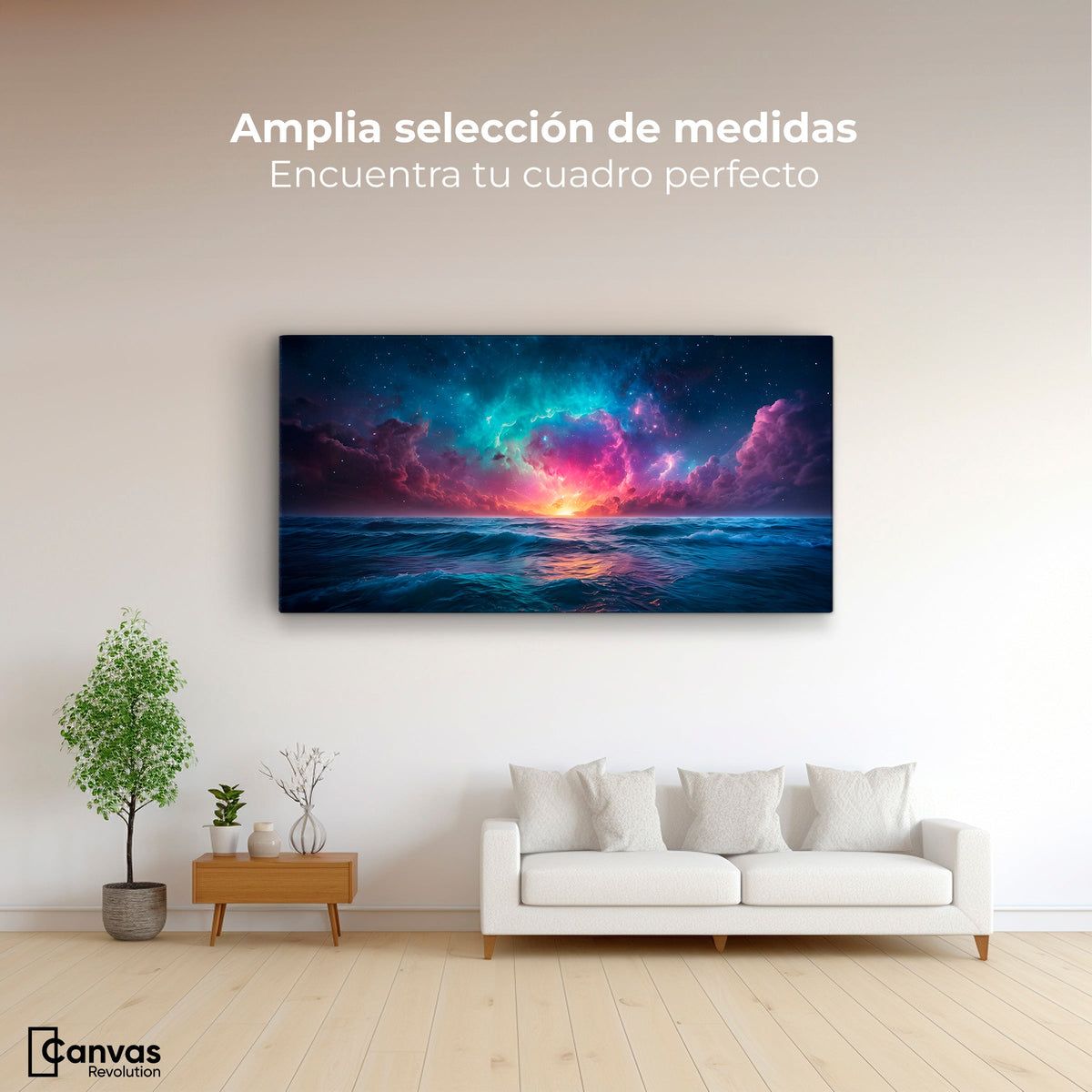Cuadros Decorativos Canvas Revolution | Aurora Maritima | Montaje3