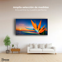Cuadros Decorativos Canvas Revolution | Ave De Paraiso Vivo | Montaje3