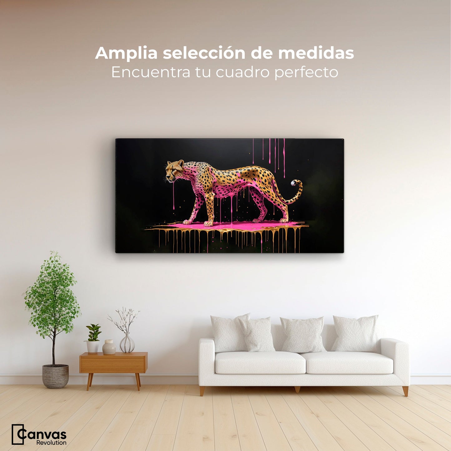Cuadros Decorativos Canvas Revolution | Belleza Felina | Montaje3