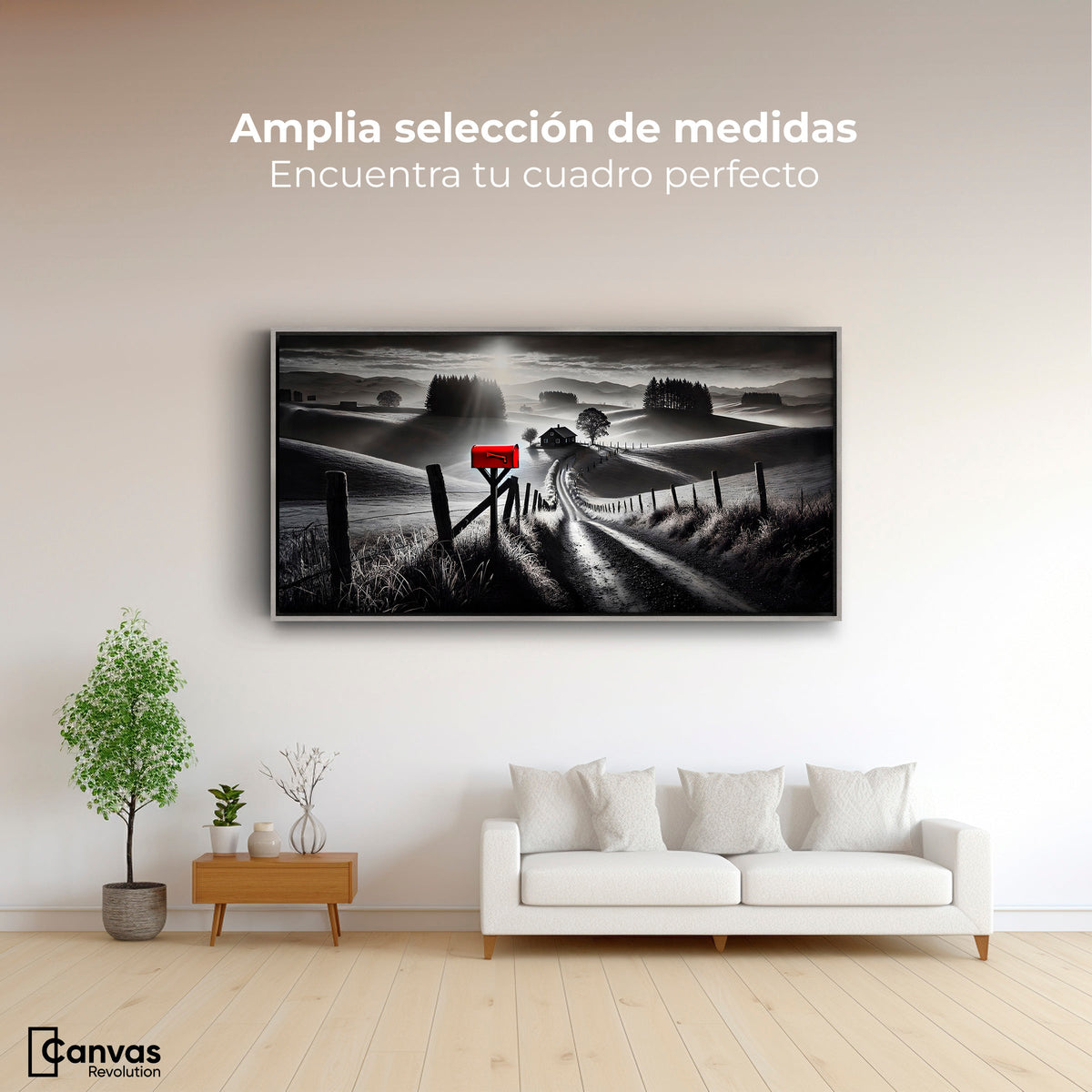 Cuadros Decorativos Canvas Revolution | Buzon En La Pradera | Montaje3
