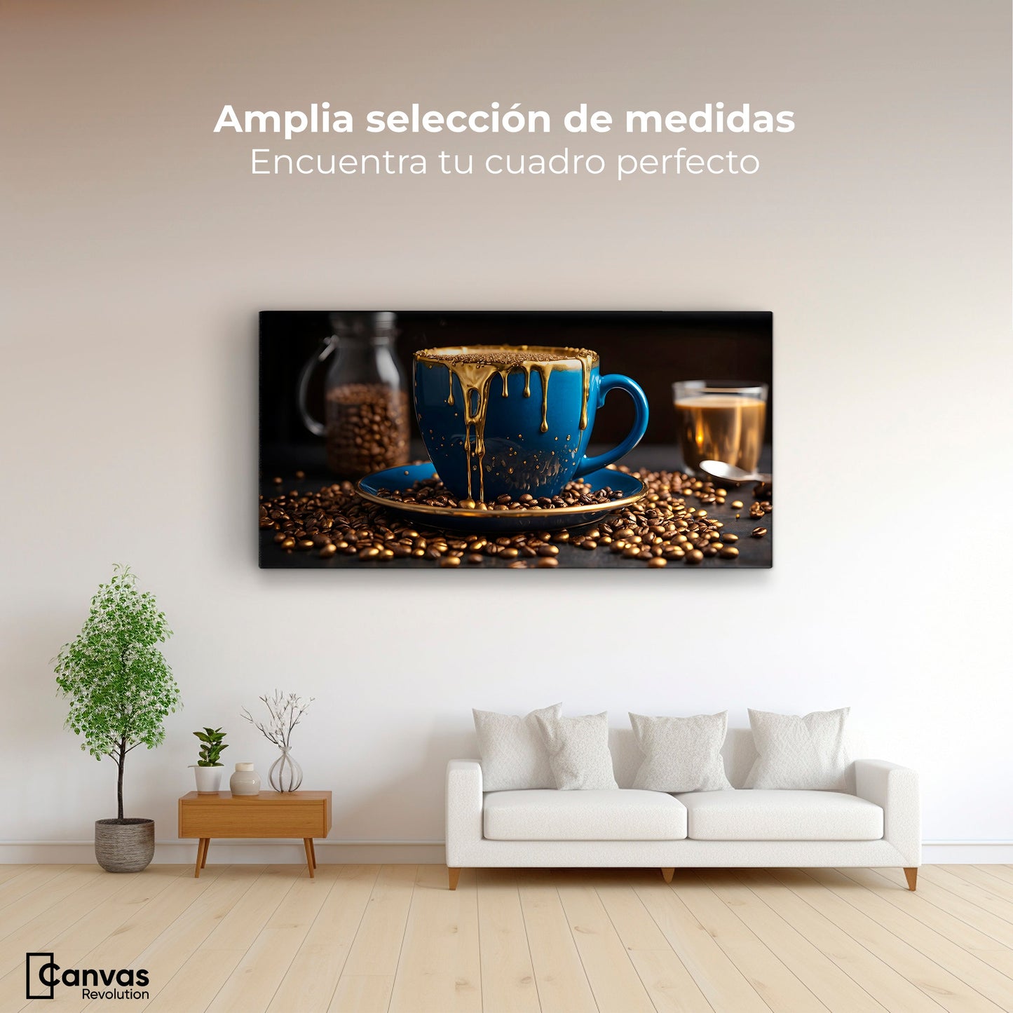 Cuadros Decorativos Canvas Revolution | Cafe Armonia Azul | Montaje3