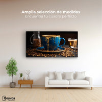 Cuadros Decorativos Canvas Revolution | Cafe Armonia Azul | Montaje3