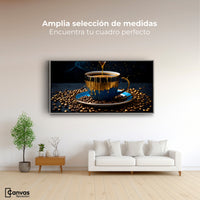 Cuadros Decorativos Canvas Revolution | Cafe Azul Zafiro | Montaje3