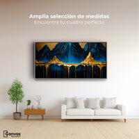 Cuadros Decorativos Canvas Revolution | Cascadas Doradas | Montaje3