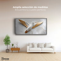Cuadros Decorativos Canvas Revolution | Colibri Ala Dorada | Montaje3