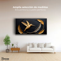 Cuadros Decorativos Canvas Revolution | Colibri Brillante | Montaje3