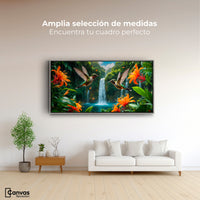 Cuadros Decorativos Canvas Revolution | Colibri Cascadas | Montaje3