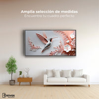 Cuadros Decorativos Canvas Revolution | Colibri Diamante | Montaje3