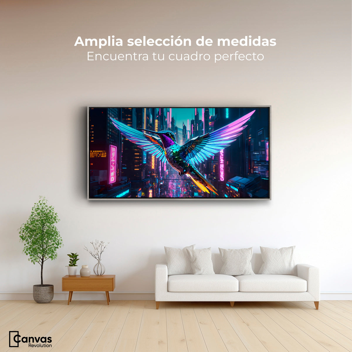 Cuadros Decorativos Canvas Revolution | Colibri Estelar | Montaje3