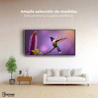 Cuadros Decorativos Canvas Revolution | Colibri Floresta | Montaje3