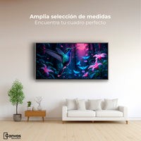 Cuadros Decorativos Canvas Revolution | Colibri Fluoresente | Montaje3