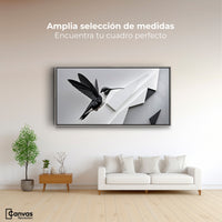 Cuadros Decorativos Canvas Revolution | Colibri Geometrico | Montaje3