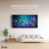 Cuadros Decorativos Canvas Revolution | Colibri Lavandas | Montaje3