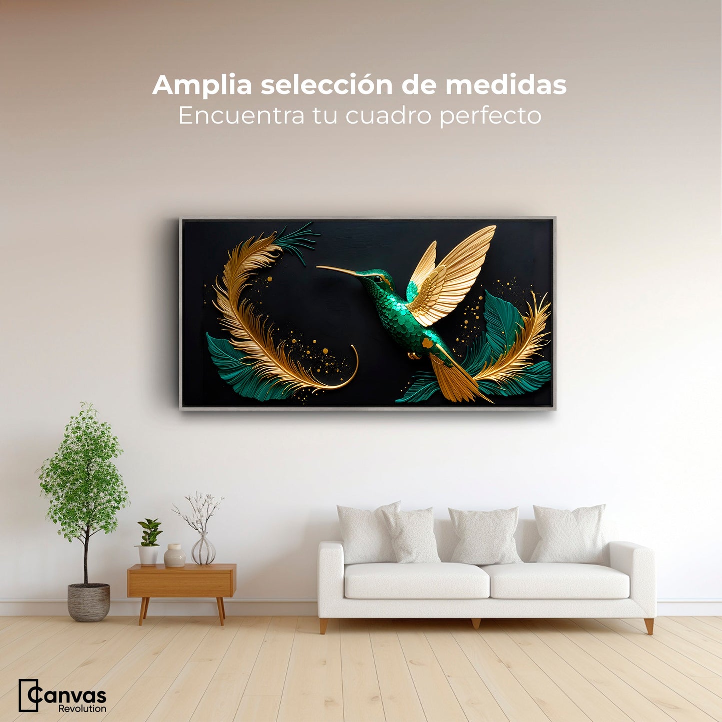 Cuadros Decorativos Canvas Revolution | Colibri Magico | Montaje3