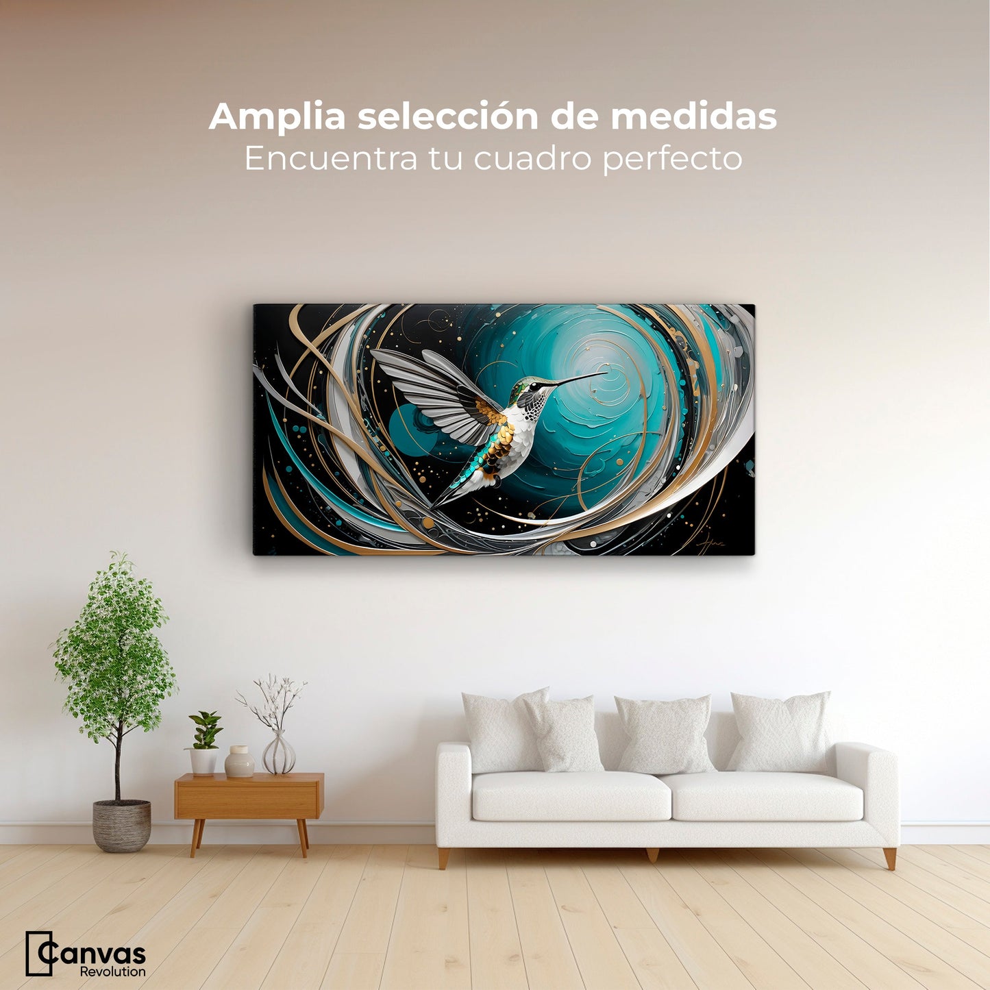 Cuadros Decorativos Canvas Revolution | Colibri Motion | Montaje3