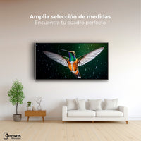 Cuadros Decorativos Canvas Revolution | Colibri Nocturno | Montaje3