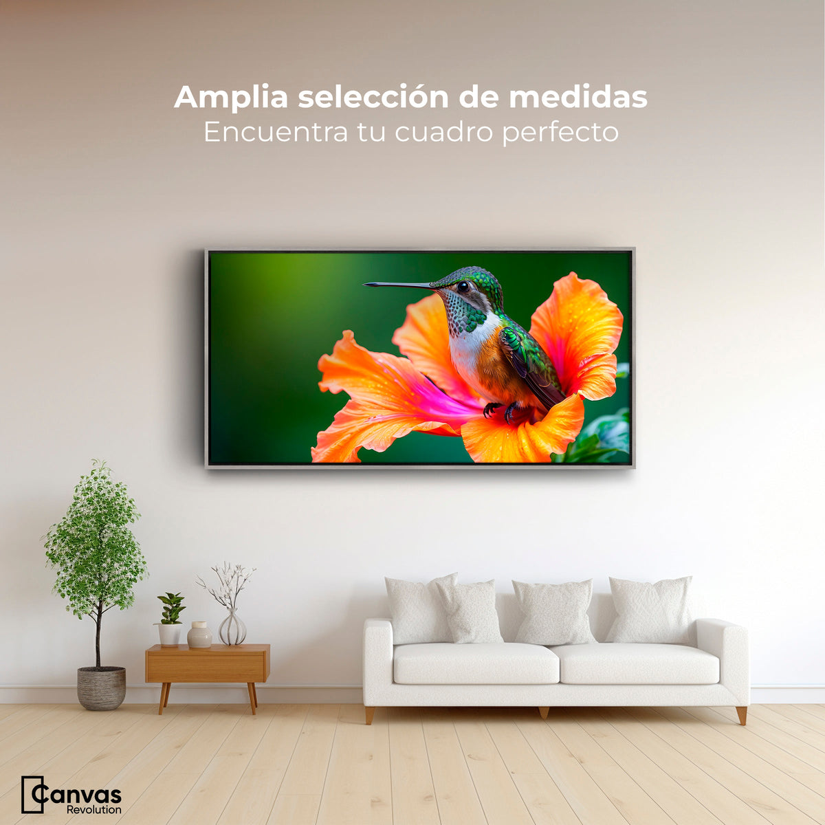 Cuadros Decorativos Canvas Revolution | Colibri Serenidad | Montaje3