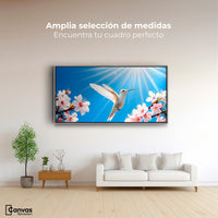 Cuadros Decorativos Canvas Revolution | Colibri Y Sol | Montaje3