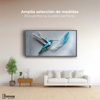 Cuadros Decorativos Canvas Revolution | Colibri Zafiro | Montaje3