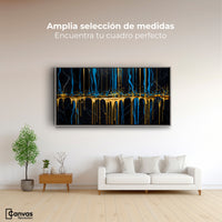 Cuadros Decorativos Canvas Revolution | Corrientes Doradas | Montaje3