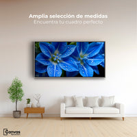 Cuadros Decorativos Canvas Revolution | Delphinium Azul | Montaje3