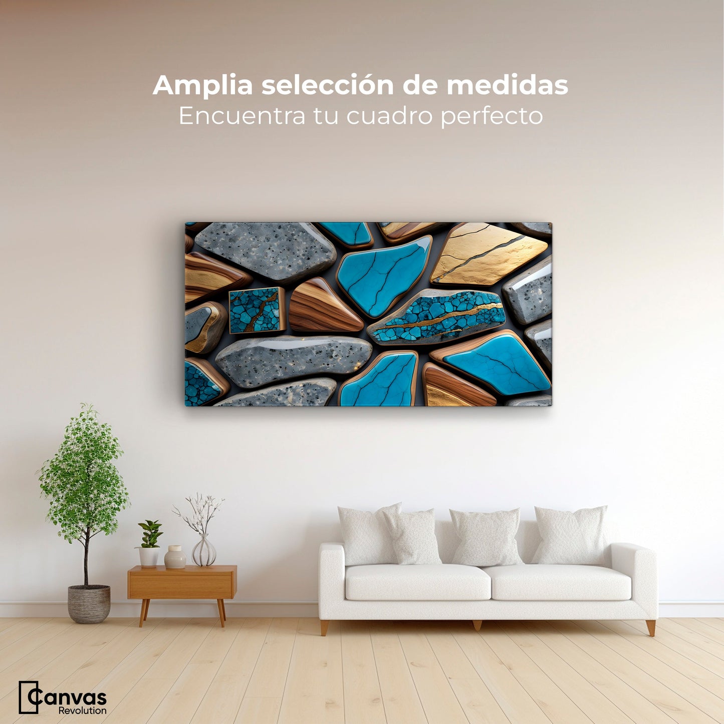 Cuadros Decorativos Canvas Revolution | Elegancia Geologica | Montaje3