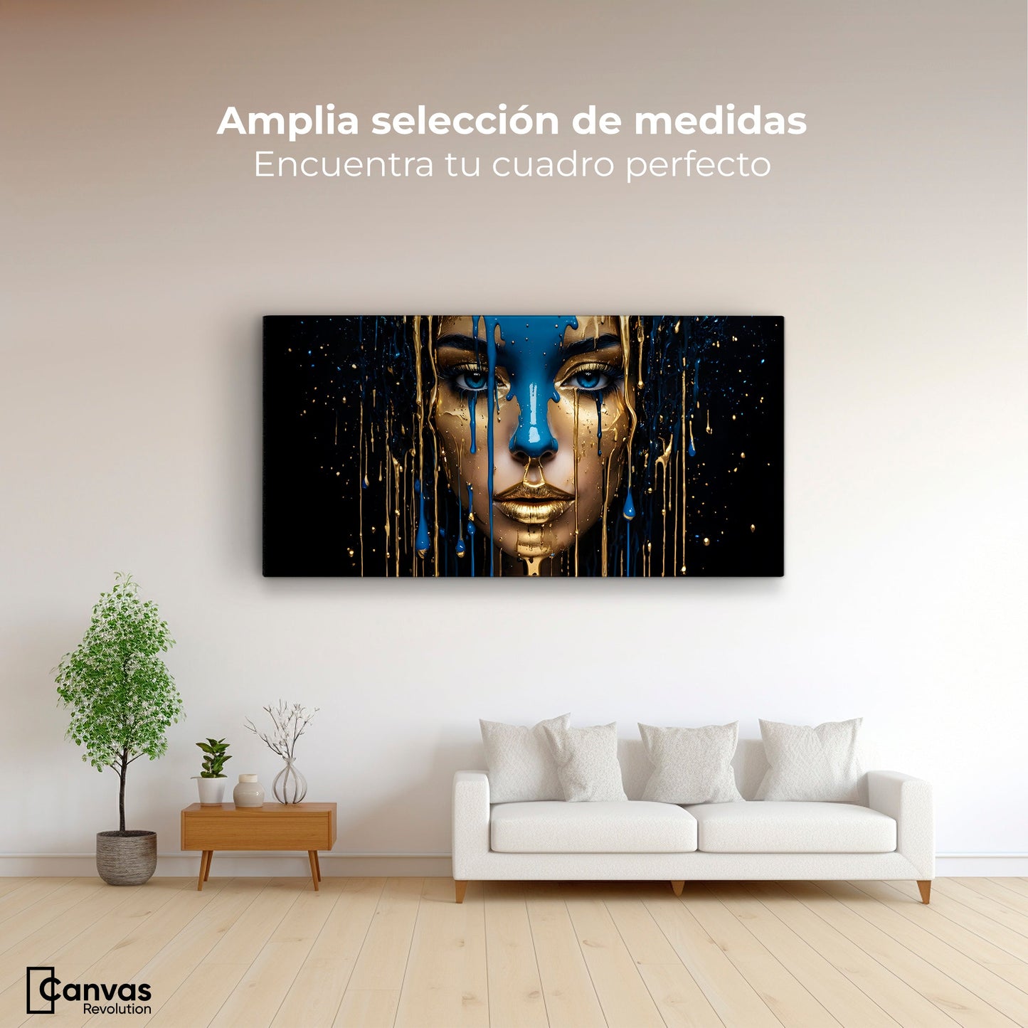 Cuadros Decorativos Canvas Revolution | Elegancia Liquida | Montaje3