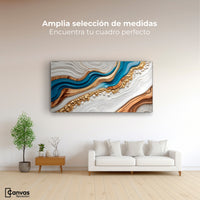 Cuadros Decorativos Canvas Revolution | Estratos Dorados | Montaje3