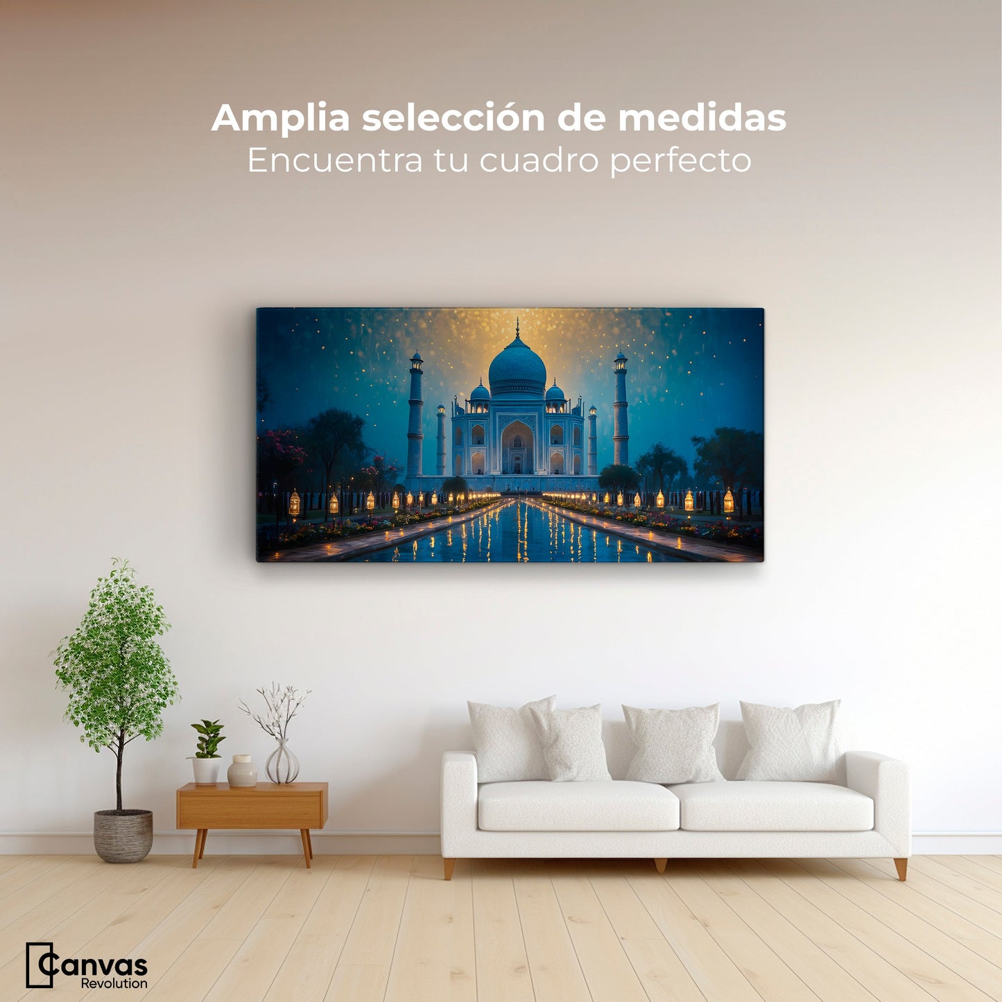 Cuadros Decorativos Canvas Revolution | Estrellas Taj Mahal | Montaje3