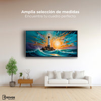 Cuadros Decorativos Canvas Revolution | Faro Bajo El Cielo | Montaje3