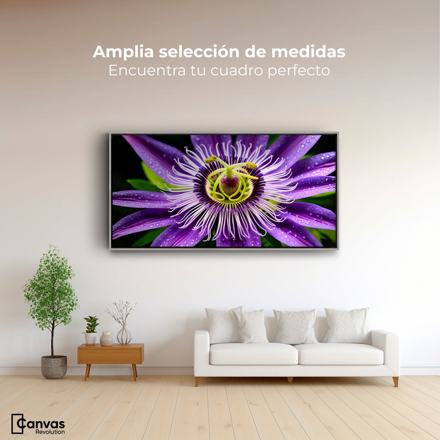 Cuadros Decorativos Canvas Revolution | Flor Pasion Eterna | Montaje3