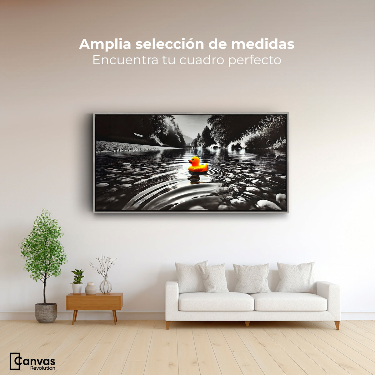 Cuadros Decorativos Canvas Revolution | Flotando Solo | Montaje3