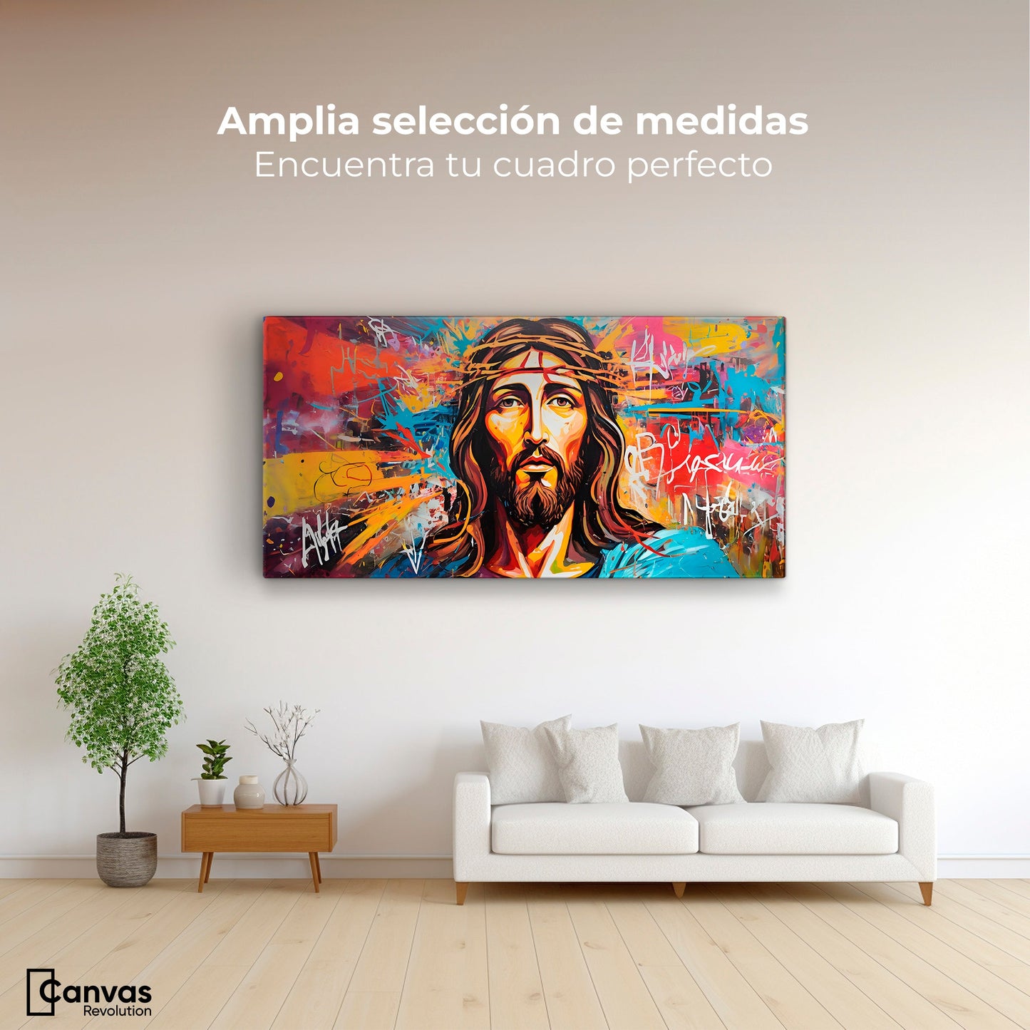 Cuadros Decorativos Canvas Revolution | Grafiti Sagrado | Montaje3