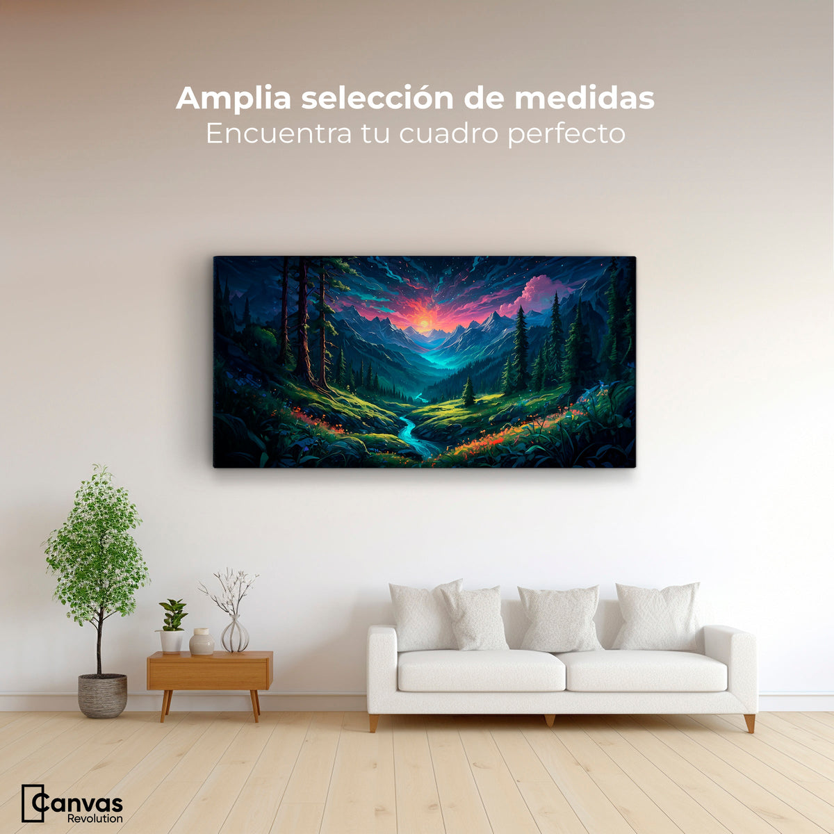 Cuadros Decorativos Canvas Revolution | Hermoso Atardecer | Montaje3